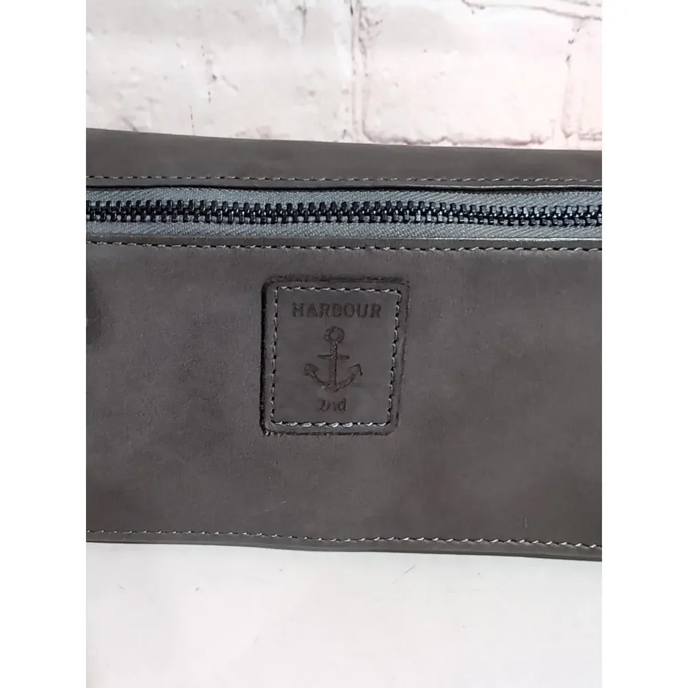 Harbour 2nd Luja Gray Leather Wallet Bi Fold Wallet NWOT 7 X 4 - Picture 6 of 11